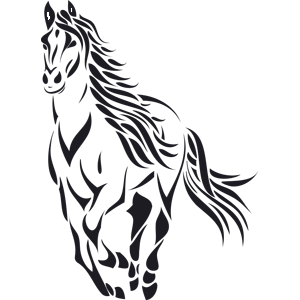 Galloping horse wall sticker