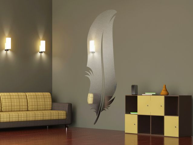 Reflective feather | Wall sticker