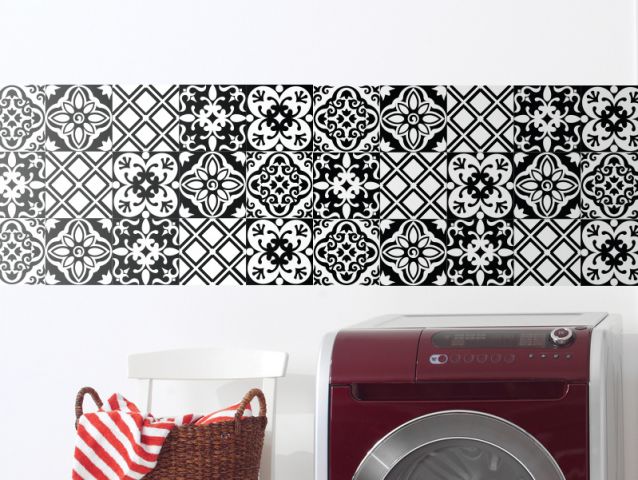 Black and white | Tiles sticker set