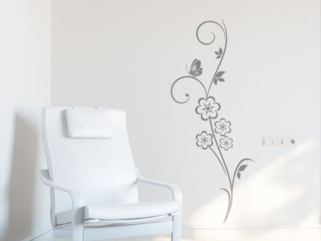 Butterfly on a flower | Wall sticker