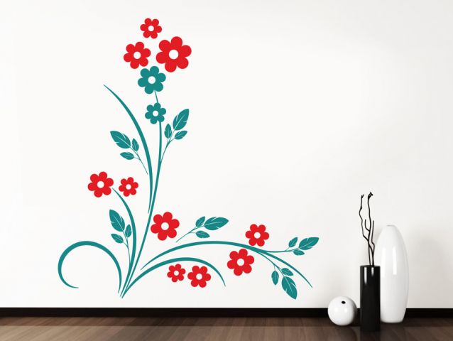 Corner flowers | Wall sticker