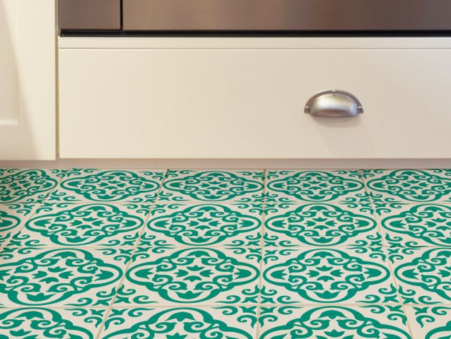 Green deco | Floor sticker tiles
