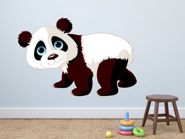 Baby panda in color | Wall sticker