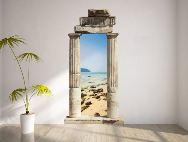 The way to the beach | 3D wall sticker