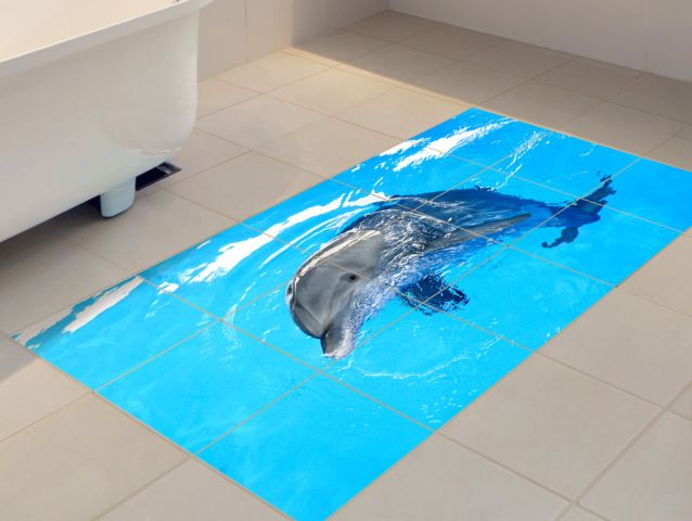 Dolphin | Tileable floor stickers