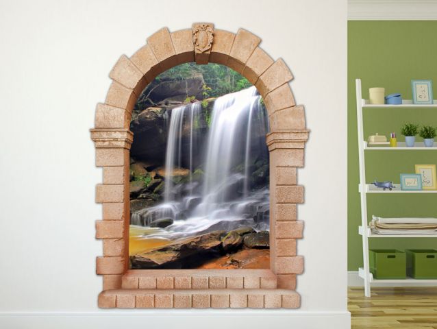 Tropical waterfall | 3D Wall sticker