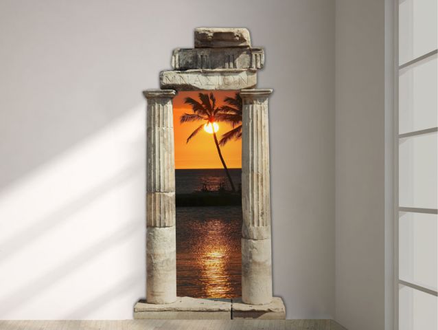 Tropical sunset | 3D wall sticker