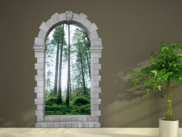 Gate to the green forest | 3D wall sticker
