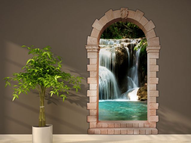 3d wall decal gate