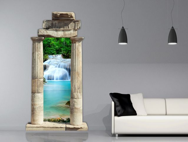 Gate to the waterfalls | 3D wall sticker