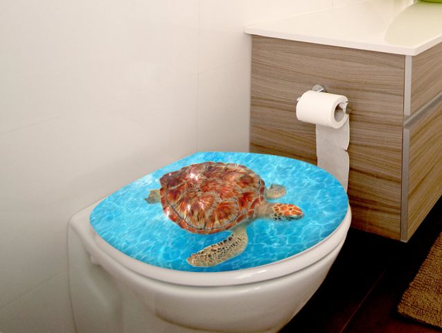 Swimming turtle | Toilet cover sticker