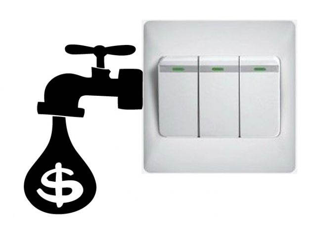Leaking money | Outlet sticker