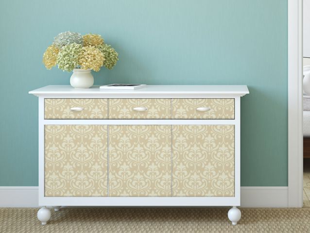 Cream wallpaper for furniture