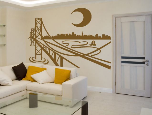 Bridge at night | Wall sticker