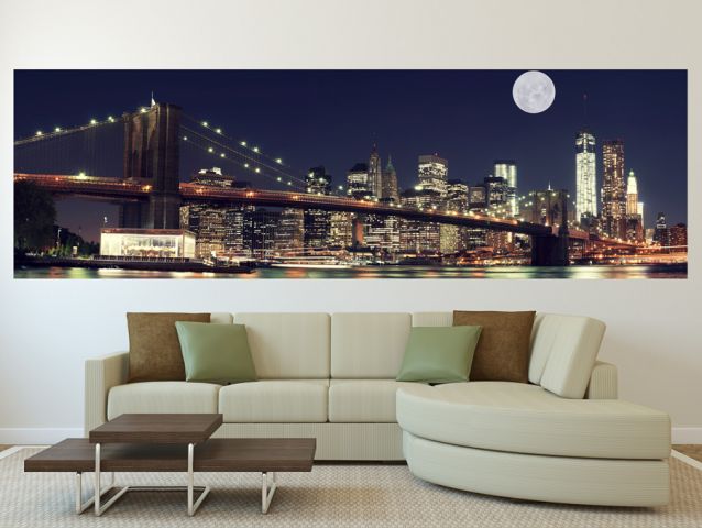 Wide wallpaper A night view of New York