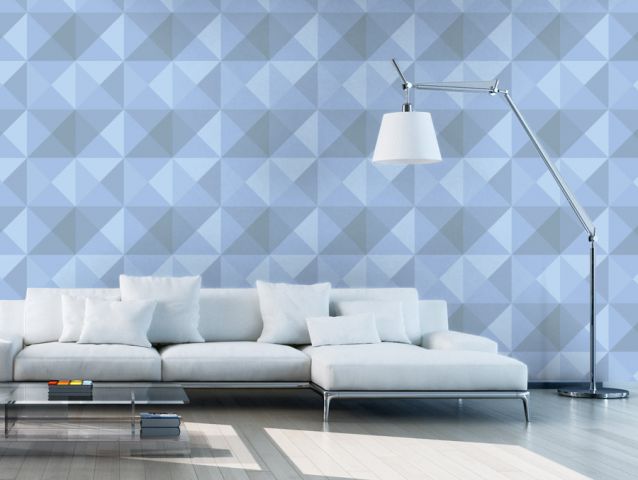geometric blue wallpaper