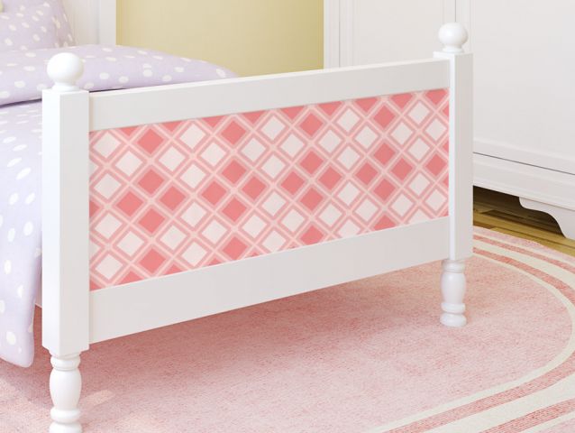Pink plaid | Furniture sticker