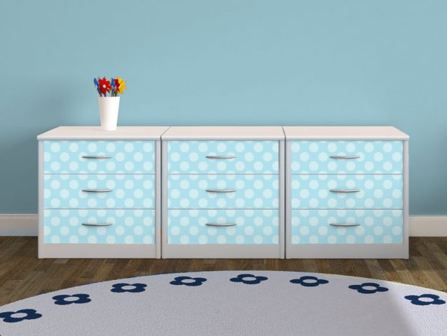 Blue polka dots | Furniture wallpaper