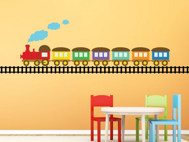 Rainbow train | Wall sticker