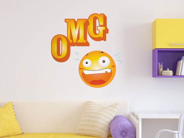 OMG emoji | Wall sticker