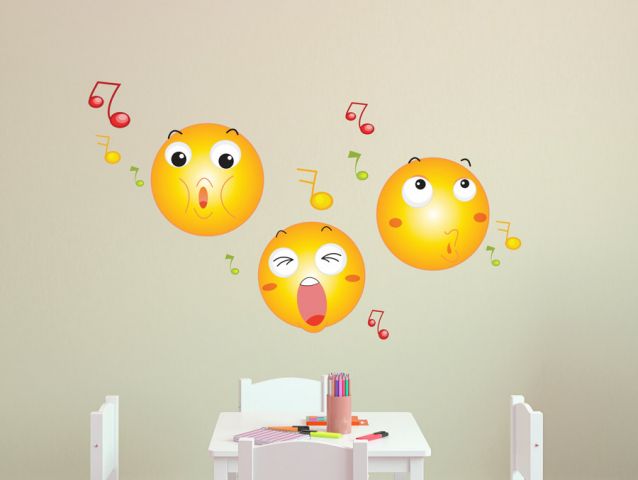 Singing emojis | Wall sticker