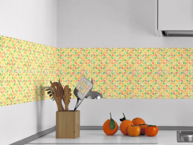 Yellow mosaic | Tiles sticker set