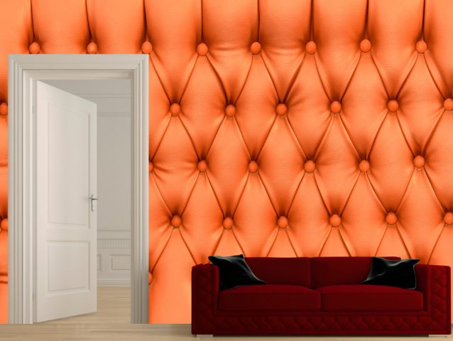 orange upholstery