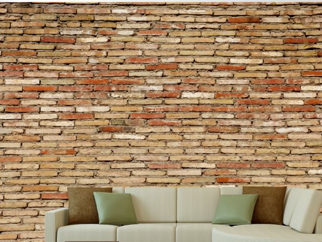 Wallpaper of brown bricks