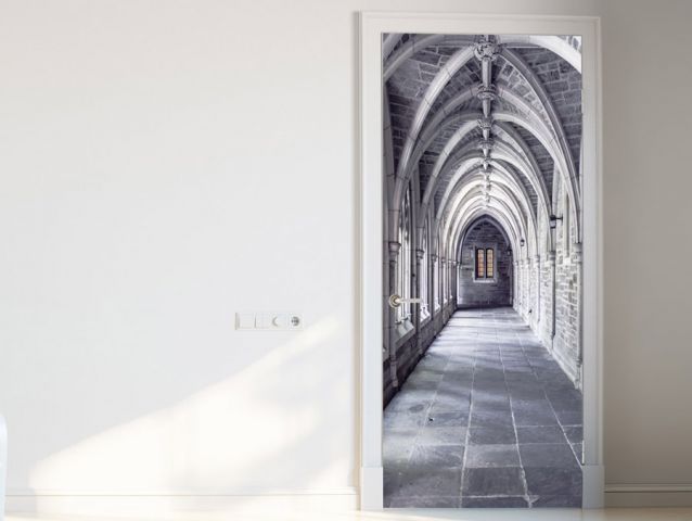 3D tunnel wallpaper for doors