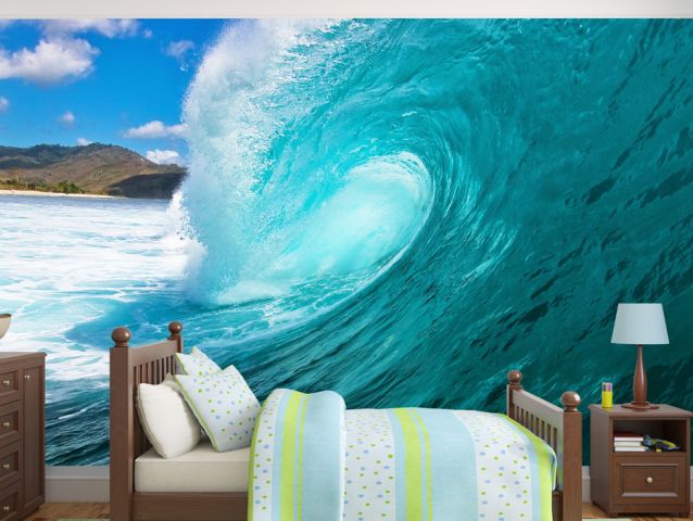 Giant wave wallpaper