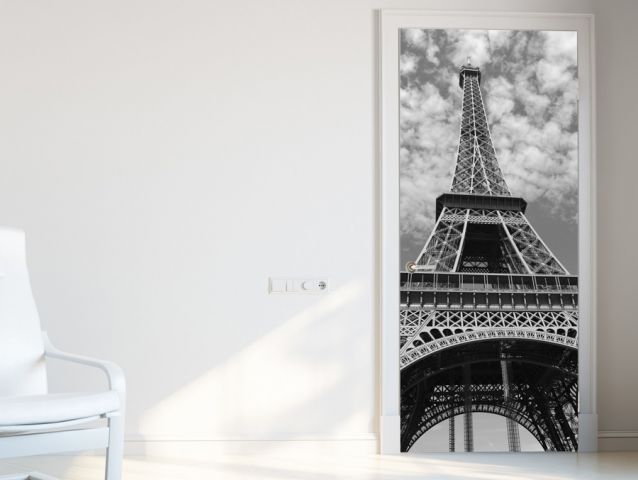 Wallpaper for door of the Eiffel Tower