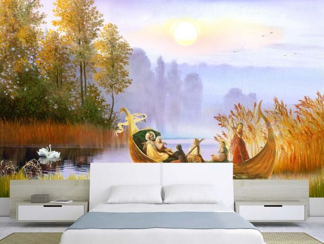 The enchanted lake | Wallpaper sticker