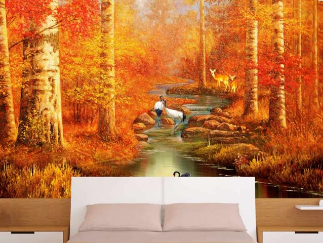 Japanese forest wallpaper