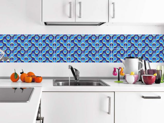 Modern waves | Sticker tiles