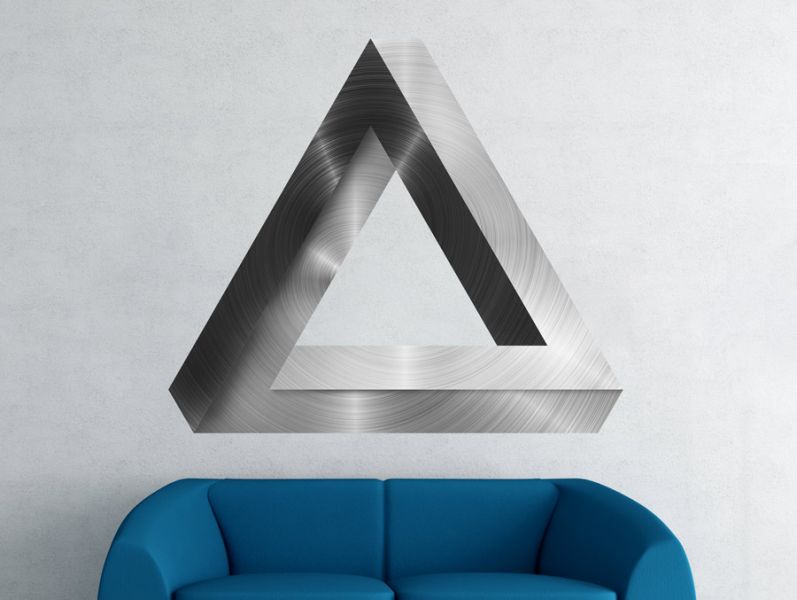 Metallic triangle | Wall sticker