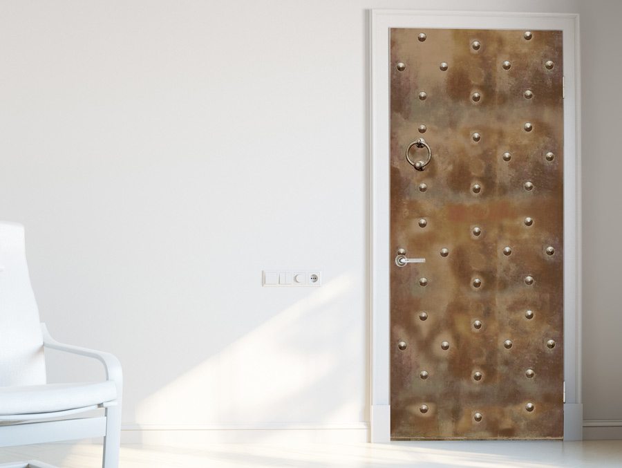 Stained steel | Door wallpaper