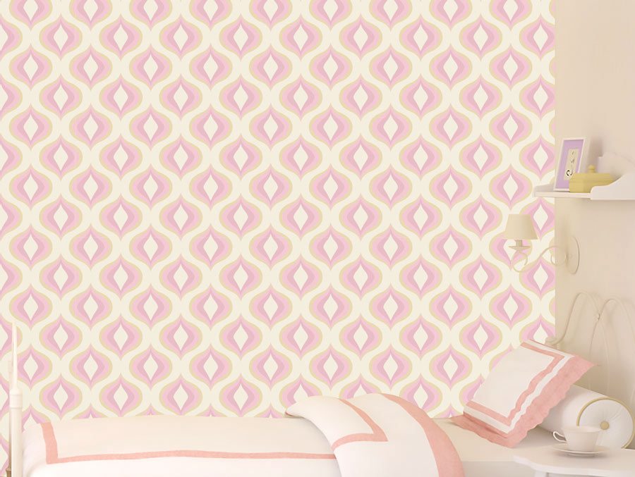 cream pink delicate wallpaper