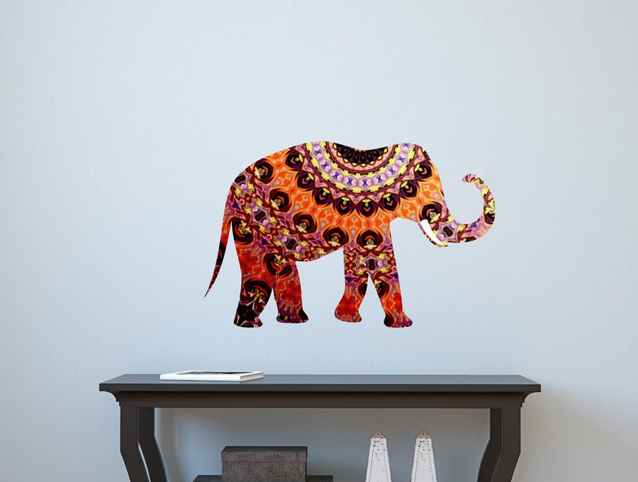 Kaleidoscope elephant | Wall sticker