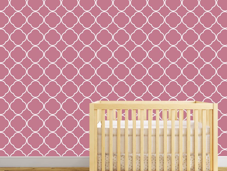 Pink geometric wallpaper