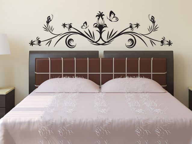 Flowers and swirls | Wall sticker