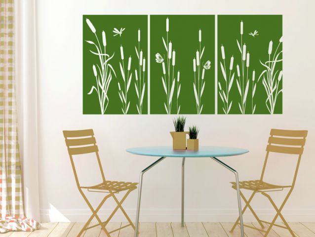 Reeds and butterflies | Wall sticker