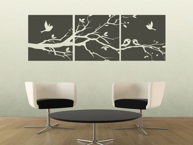 Birds and twigs | Wall sticker