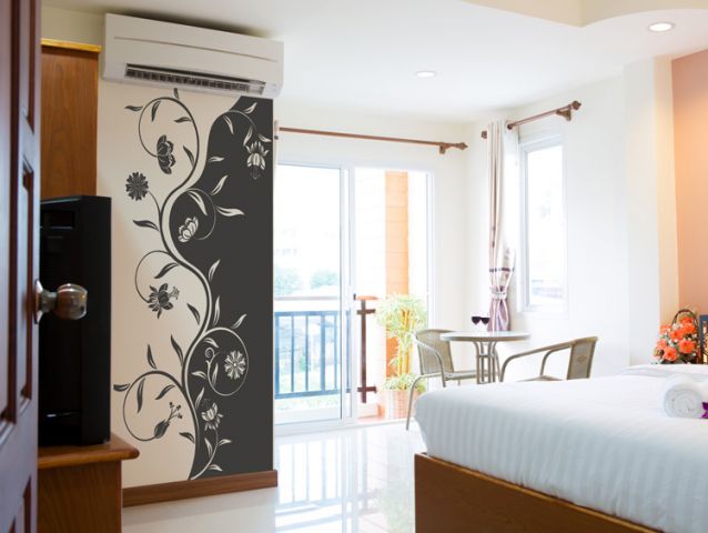 Floral banner in contrast | Wall sticker
