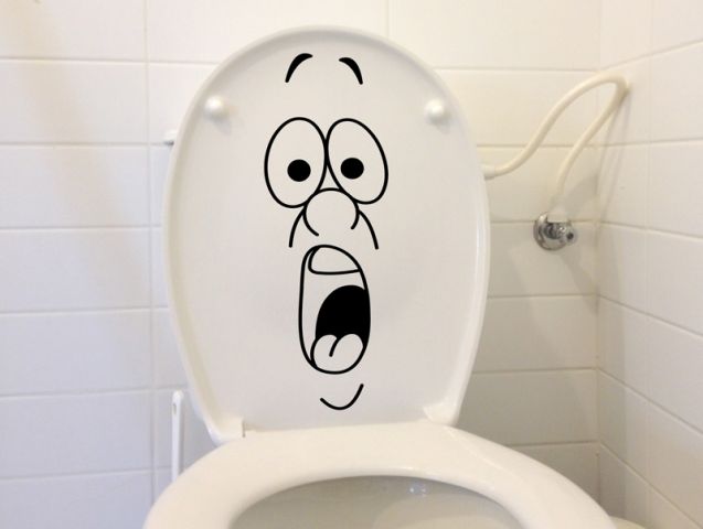 Surprised face | Toilet cover sticker