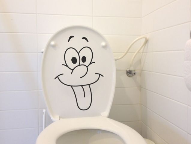 Funny face | Toilet cover sticker