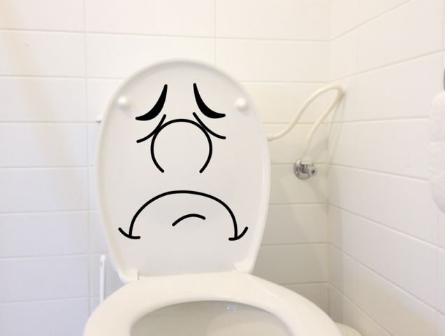 Upset face | Toilet cover sticker