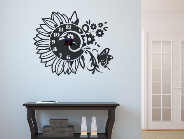 Sunflower clock | Wall sticker