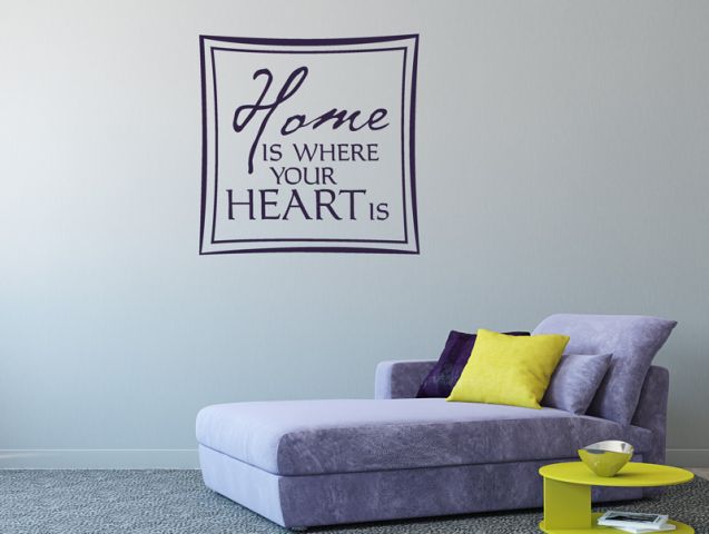 wall sticker home is where your heart is