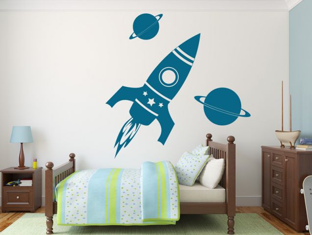 Rocket in space | Wall sticker