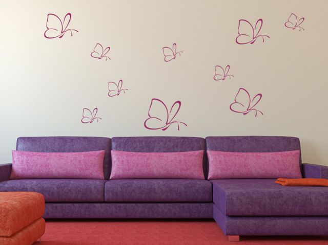 Butterflies in the air | Wall stickers set